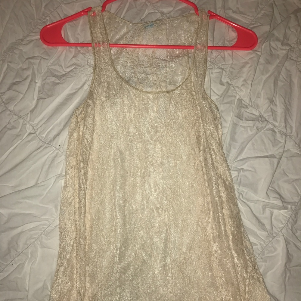 Lace Off White Shirt